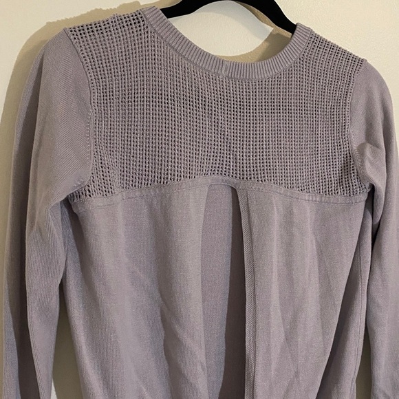 Lululemon Back to Balance Long Sleeve Sweater Light Purple - Picture 3 of 6